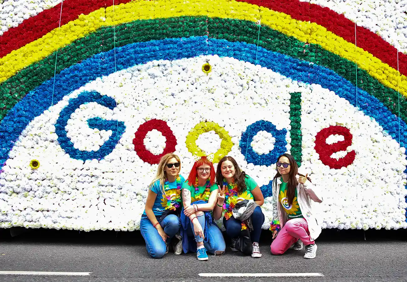Google Pride Bus Activation group hoto