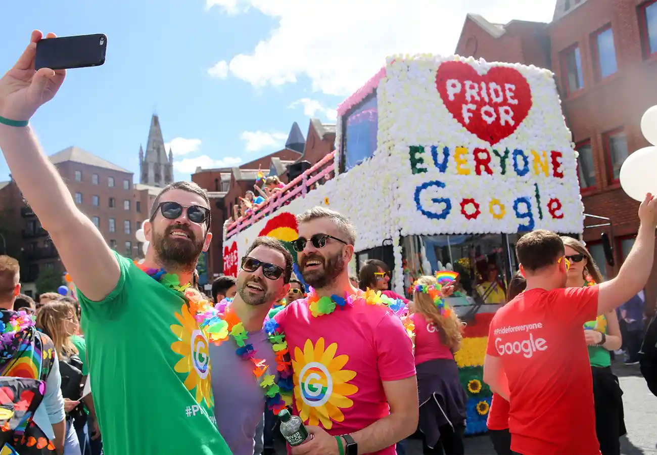 Google Pride Bus Activation selfie