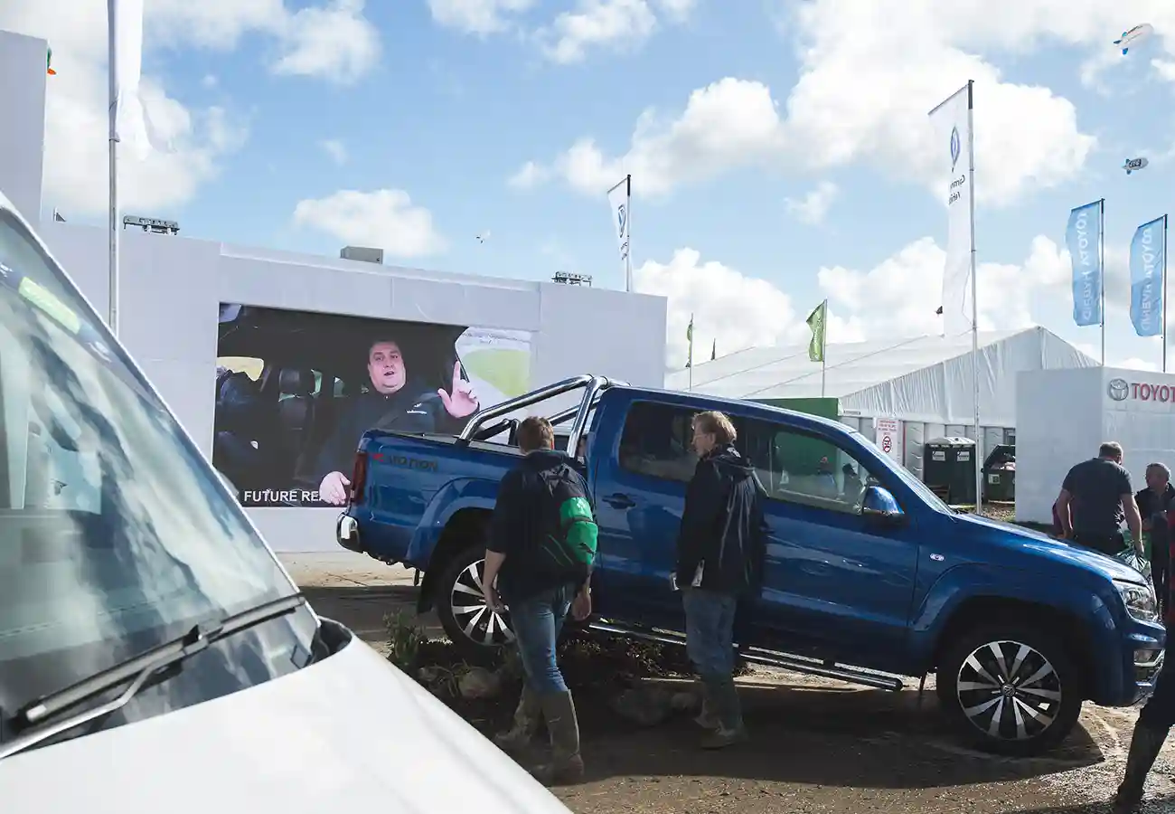 Outside screen at Volkswagen 2017