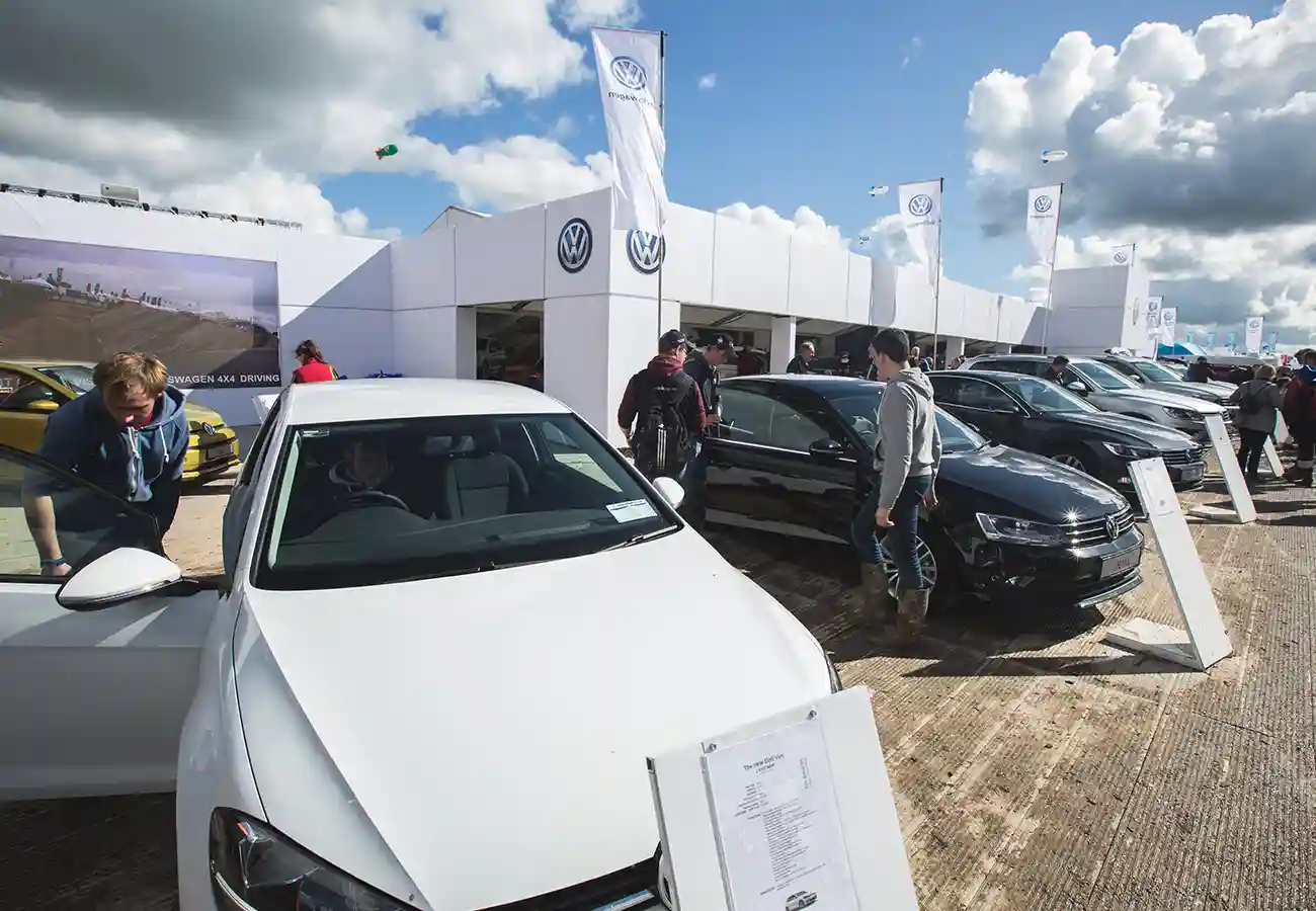 Outside view close at Volkswagen 2017
