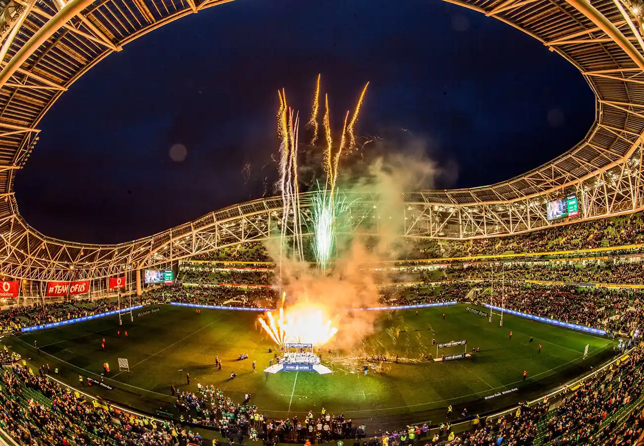 IRFU Event Management Fish lens stadium