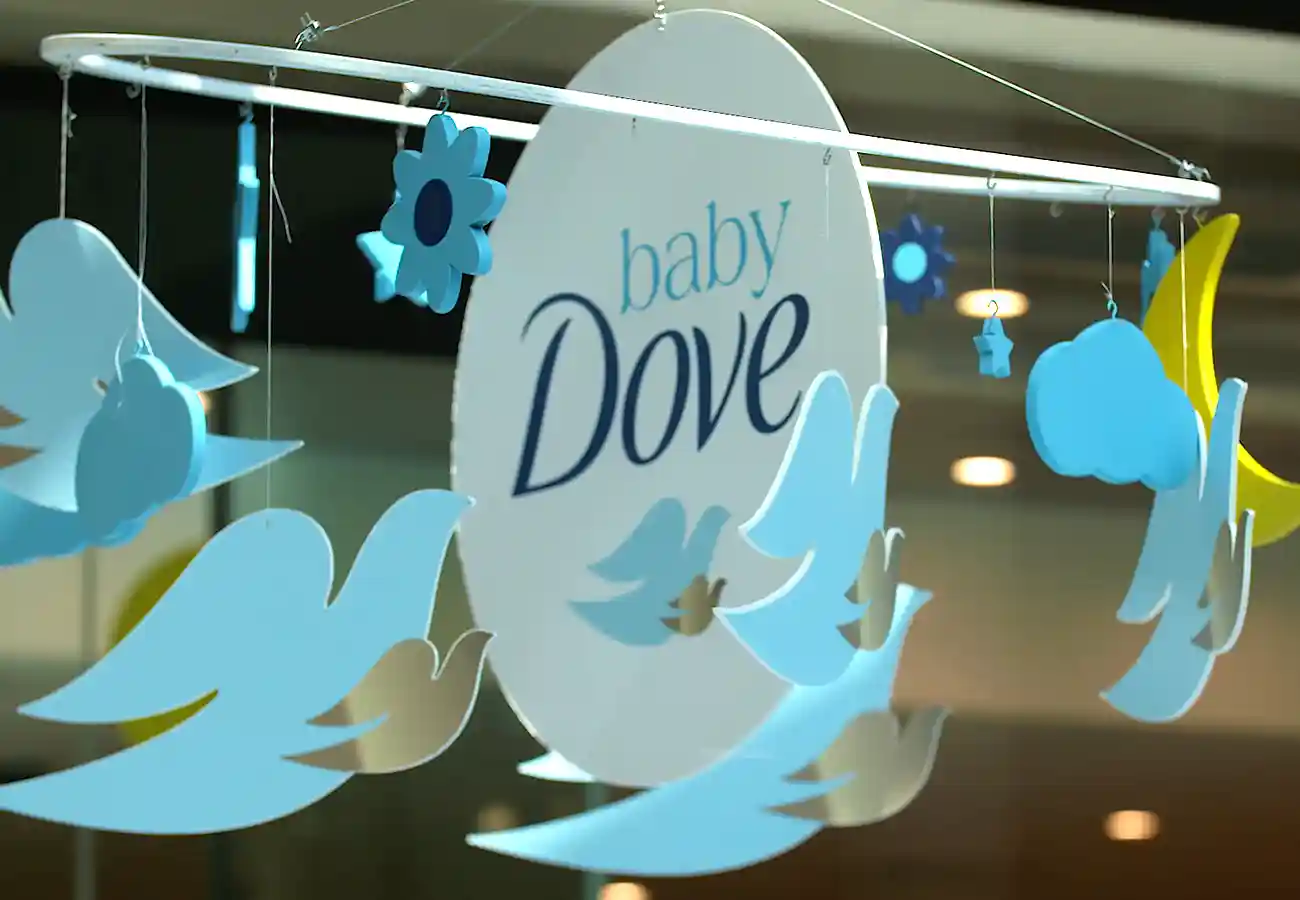 Baby Dove blue birds sign