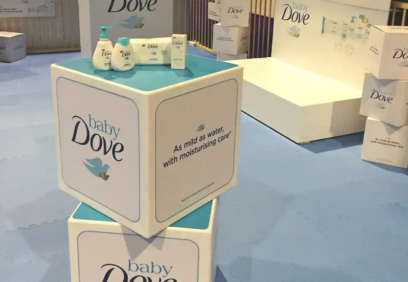 Baby Dove Launch indoor branding