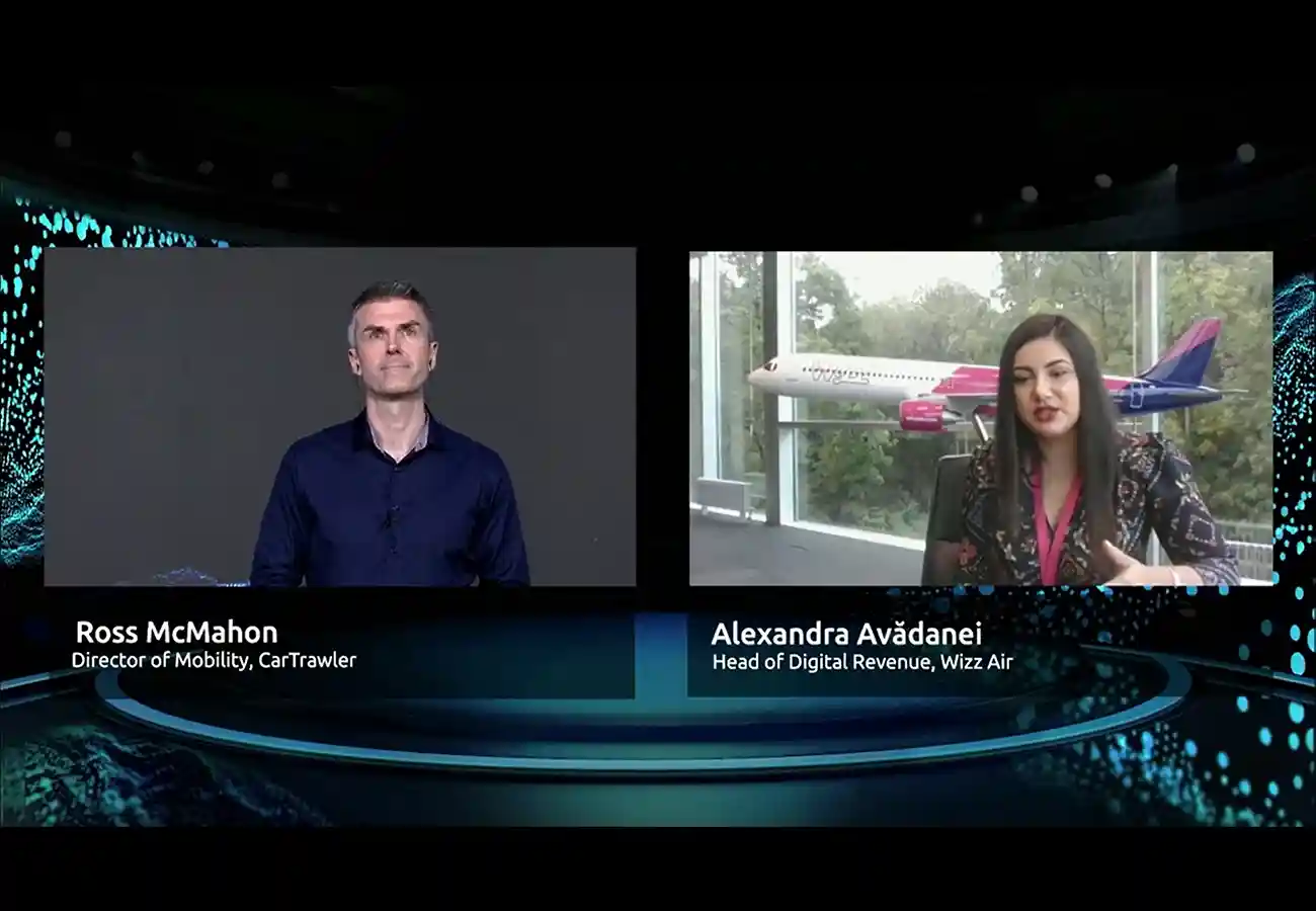 CarTrawler Virtual Event Speakers on screen