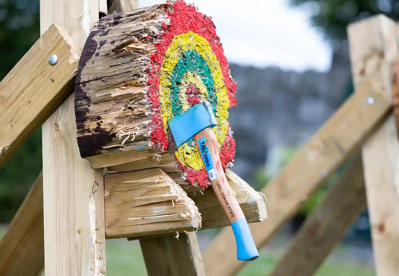 Axe throwing at SAP 25 Anniversary Galway