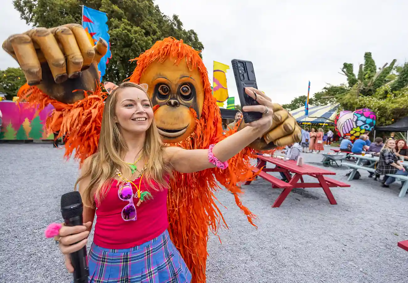 Selfie with Orangutan at SAP 25 Anniversary Galway