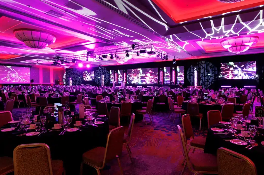 strong event theme applied at a corporate gala