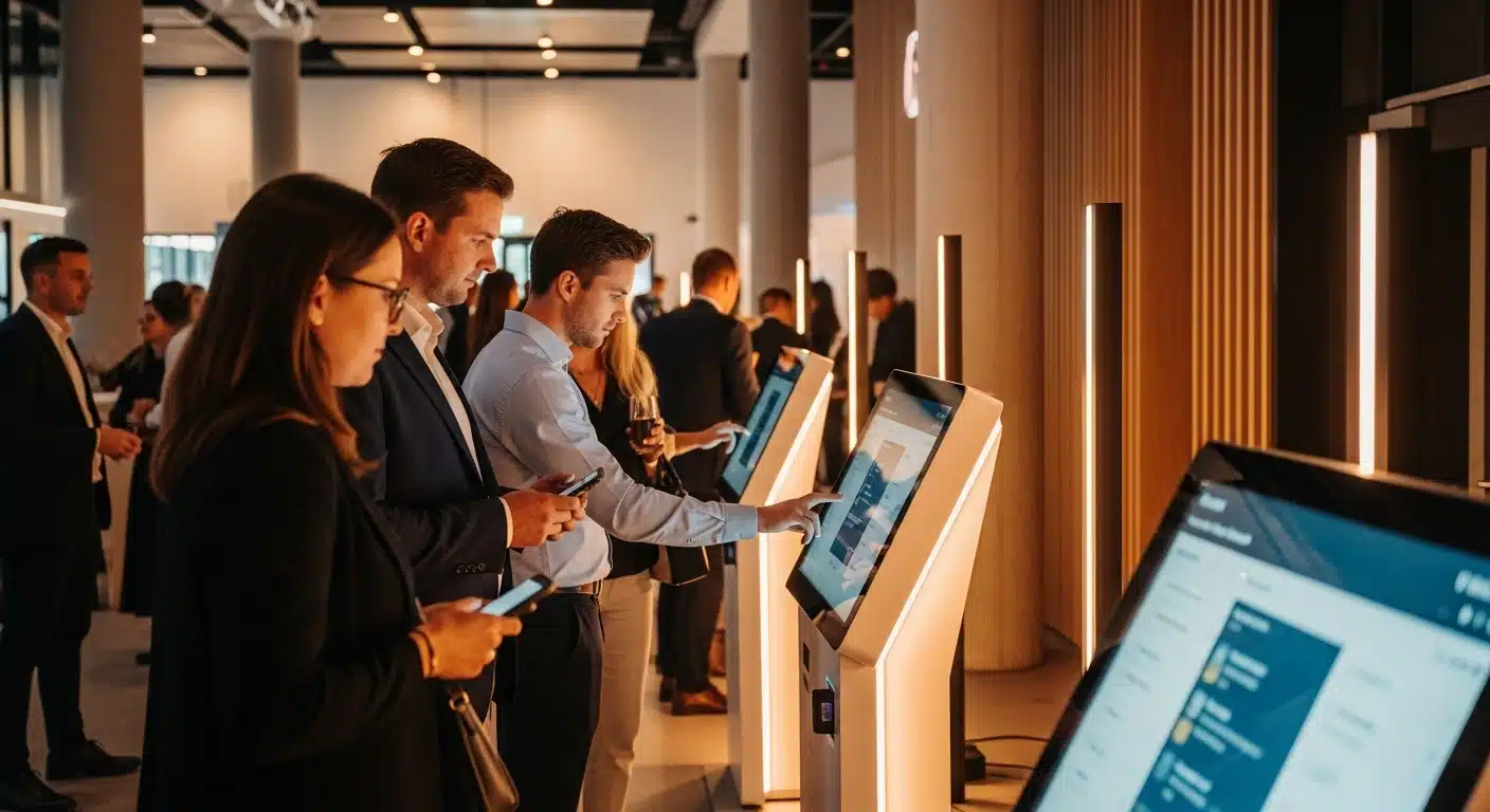 Smart event technology improving registration and engagement at a live event in 2026.